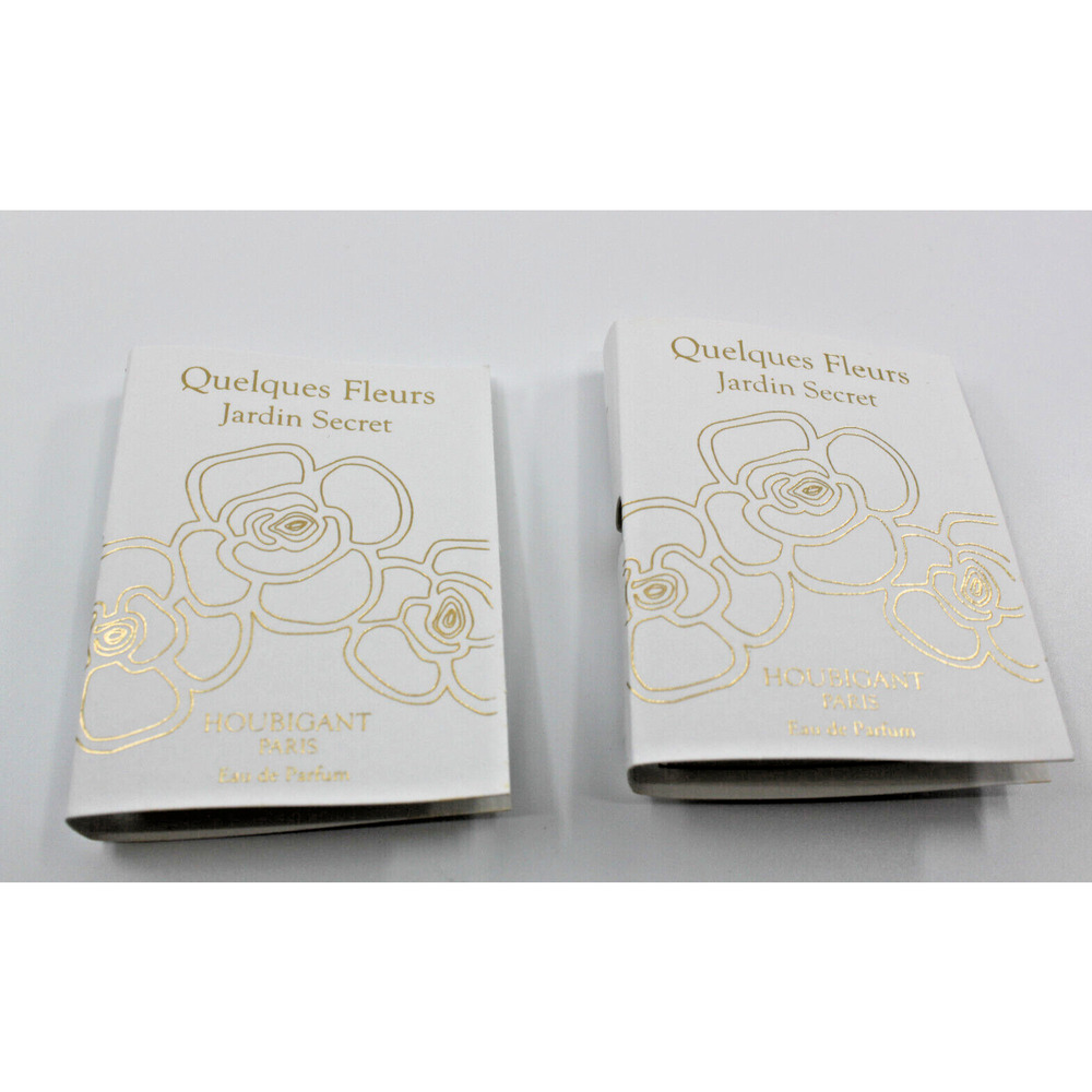 Set of 2 NEW HOUBIGANT QUELQUES FLEURS JARDIN SECRET Eau De Parfum 2ml
